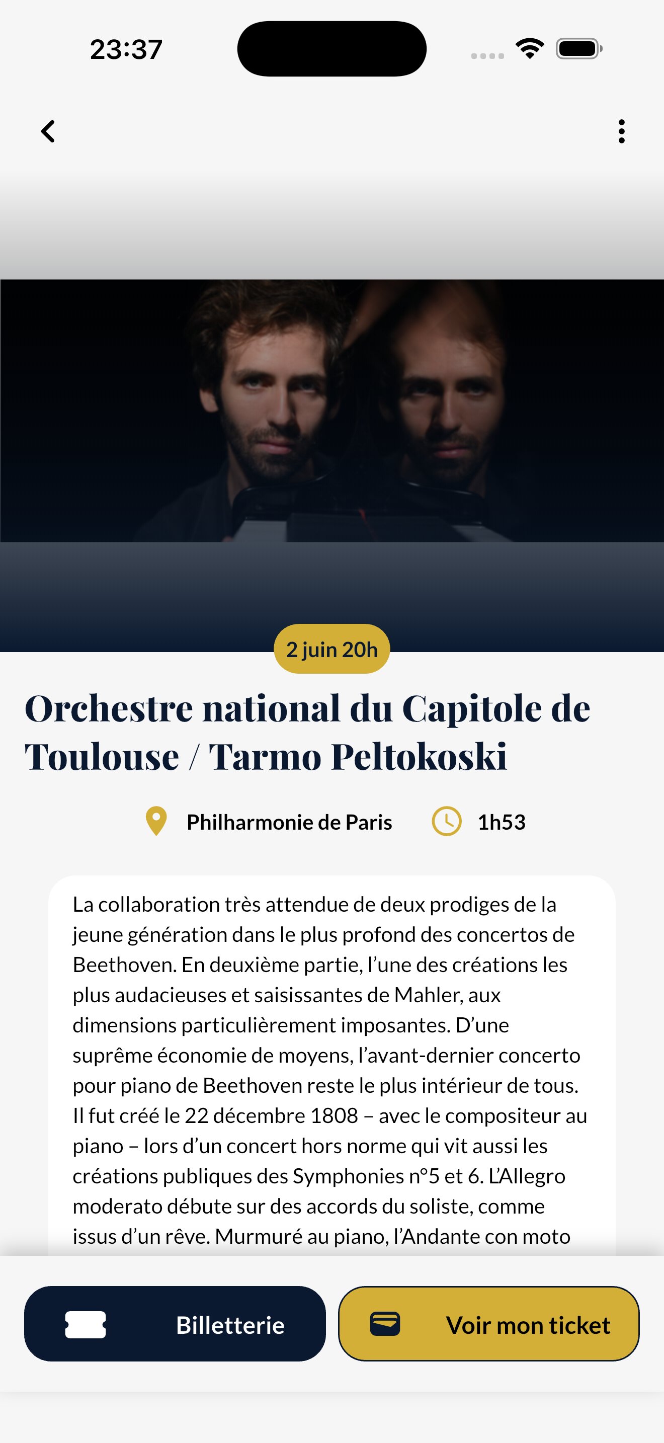 Fiche concert