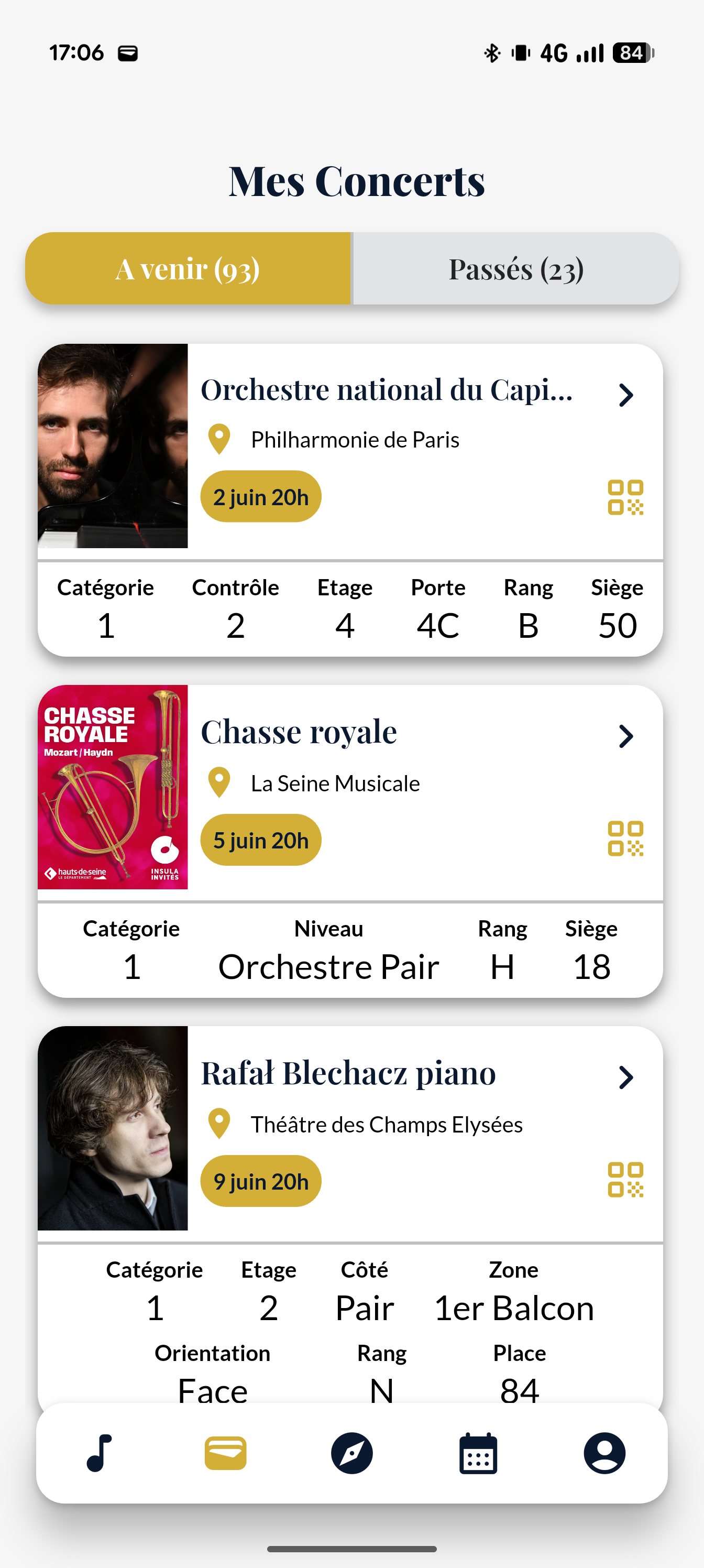 Liste billets