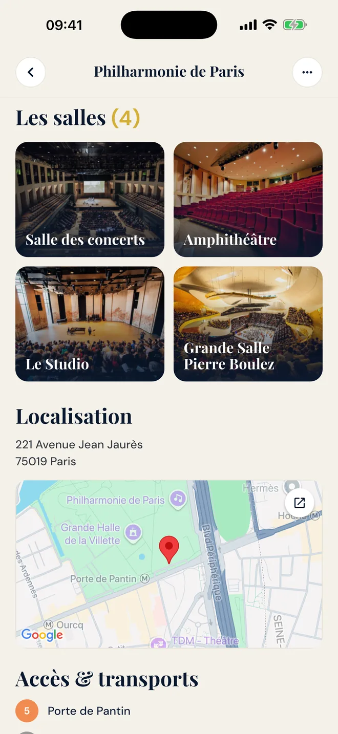 Salles & accès