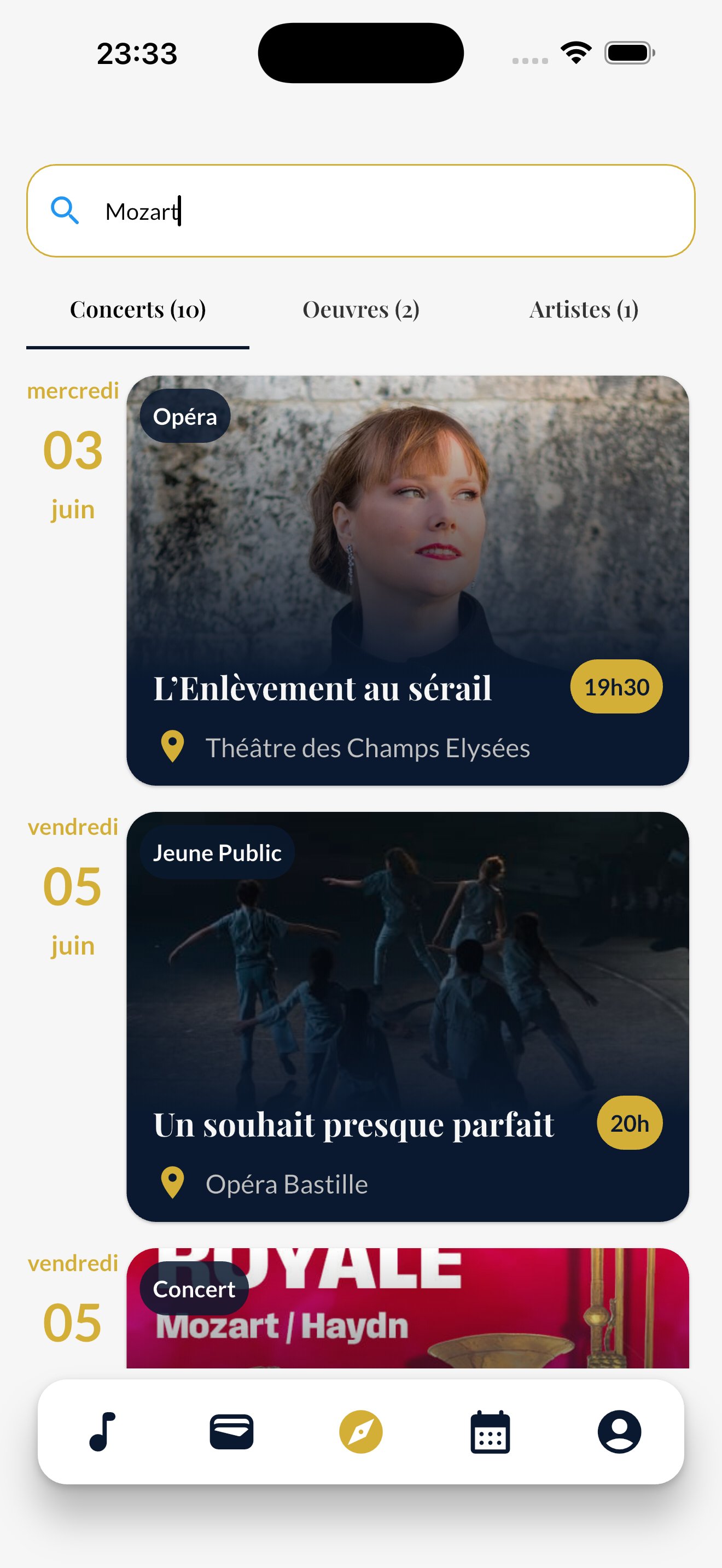 Recherche Mozart
